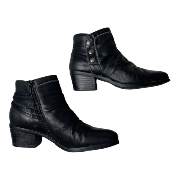 BareTraps Women’s Bethany Black Western Boho Ankle Boots - Picture 10 of 12
